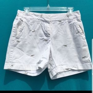 J. Crew Chino Shorts with Elephant design size 2